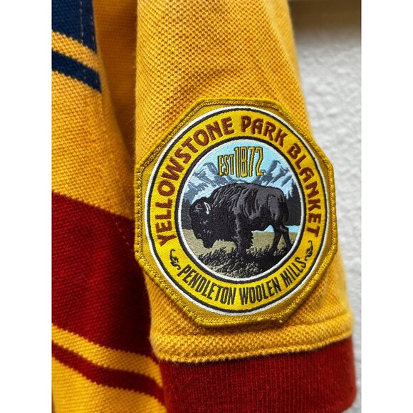 Pendleton Polo Shirt Mens XXL Yellowstone Park Blanket Retro Rugby Multicolor - Picture 4 of 6